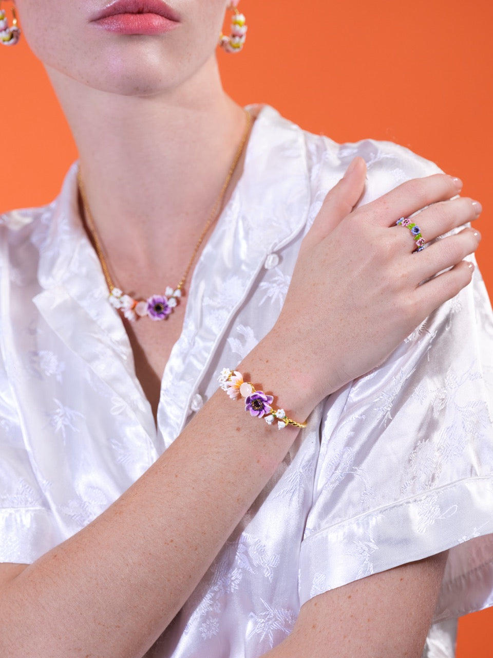 Boho 3 Flower Bangle Bracelet