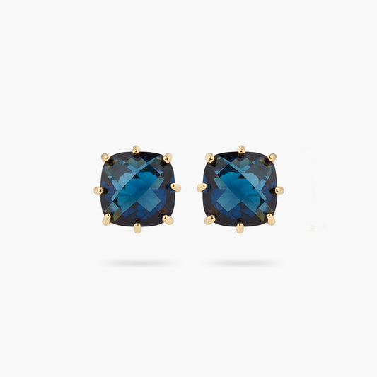 Ocean Blue Diamantine Square Stone Earrings | ASLD1011