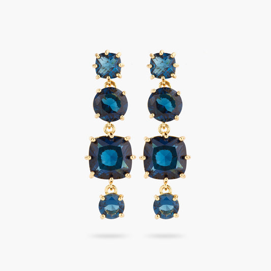Ocean Blue Diamantine 4 Stone Earrings | ASLD1201