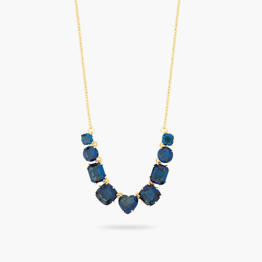 Ocean Blue Diamantine 9 Stone Fine Necklace | ASLD3181