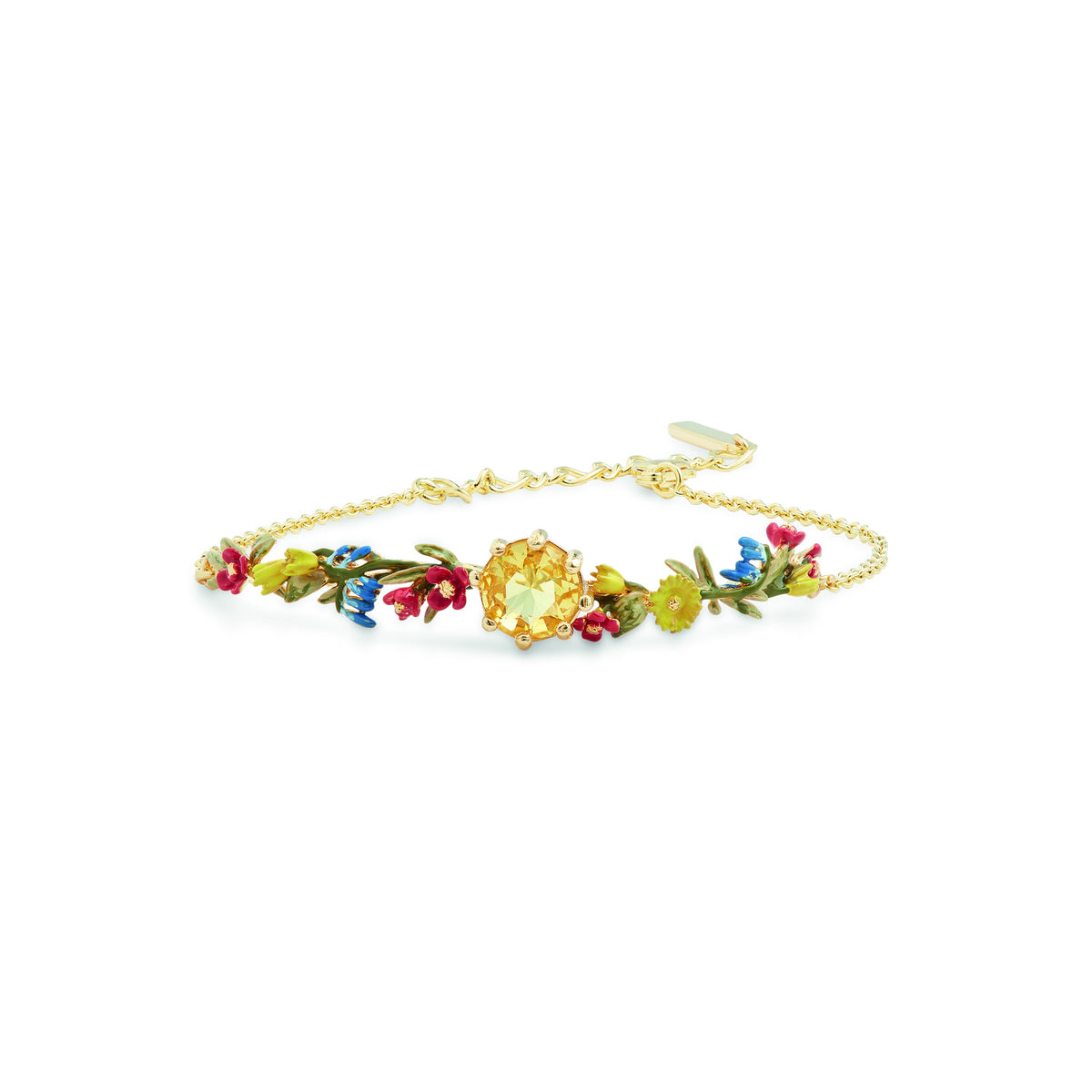 Autumn Flower And Round Stone Fine Bracelet | ASLE2031