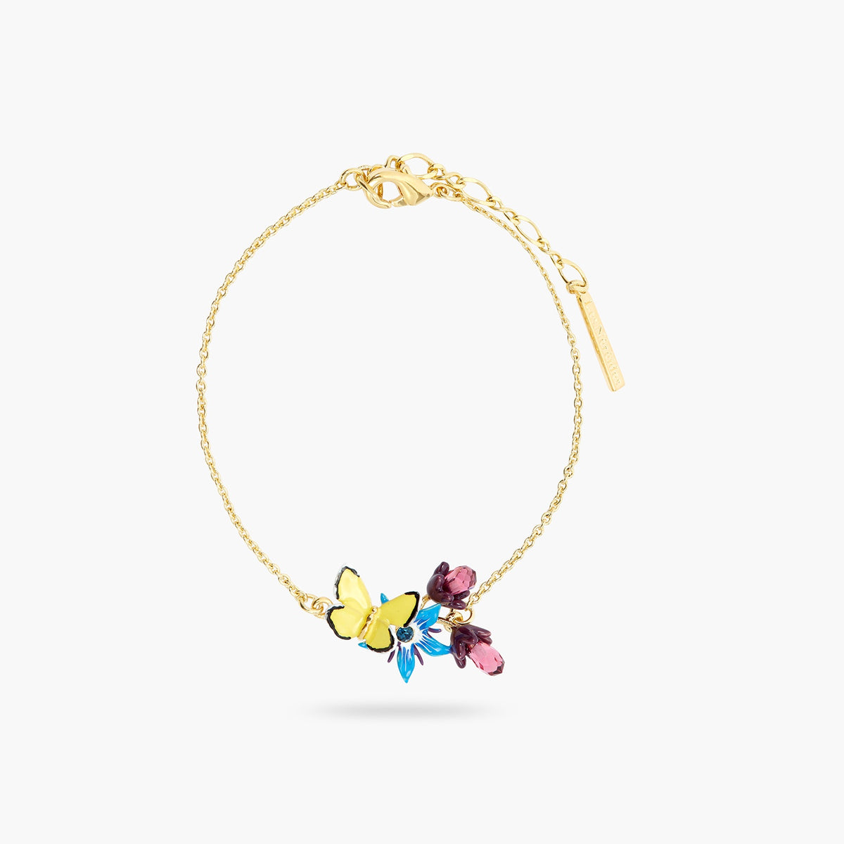 Blue Flower And Yellow Butterfly Fine Bracelet | ASPO2021