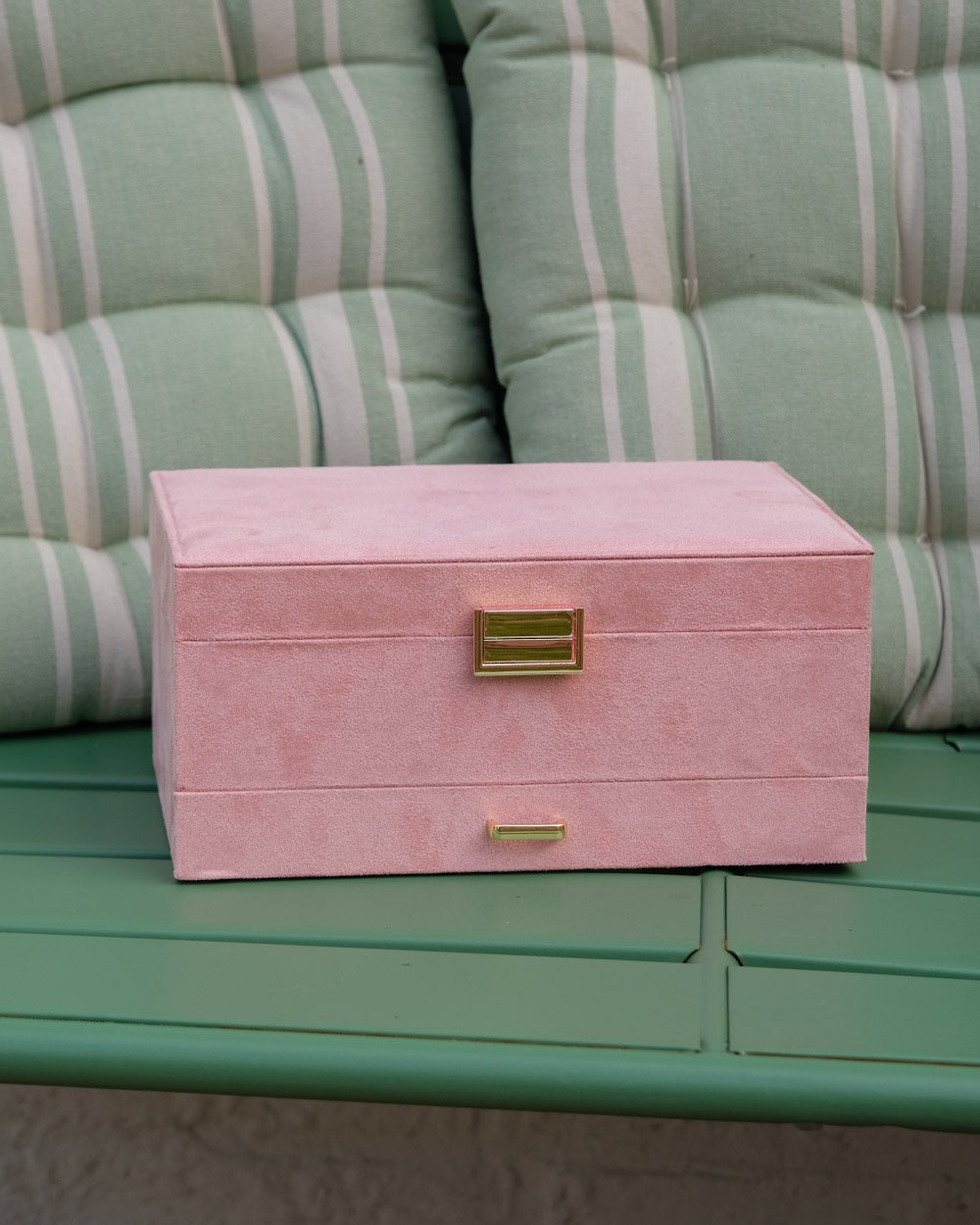 Denise Velvet Jewellery Box -  Pink