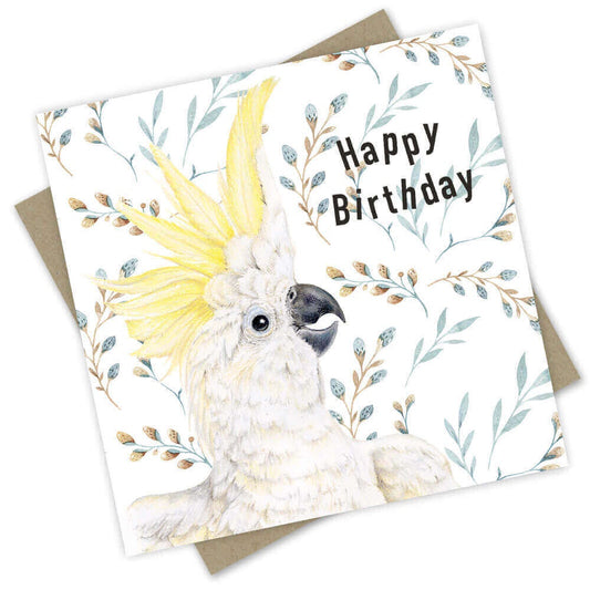 Hbd Cockatoo Greeting Card
