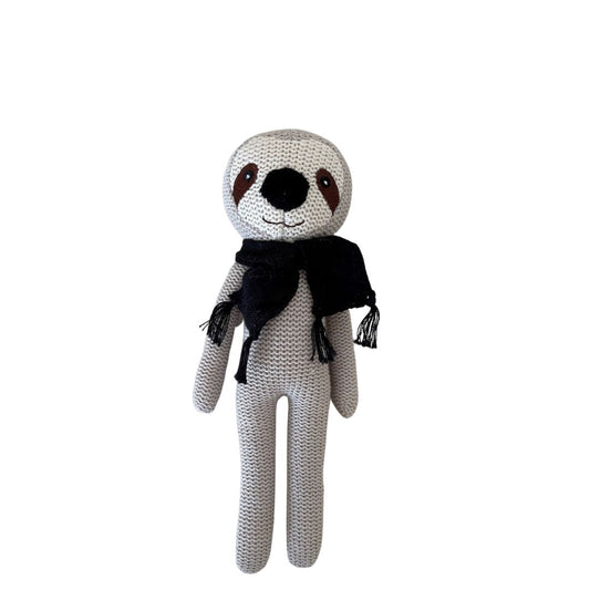 Eco Knitted Animal Rattle - Sloth