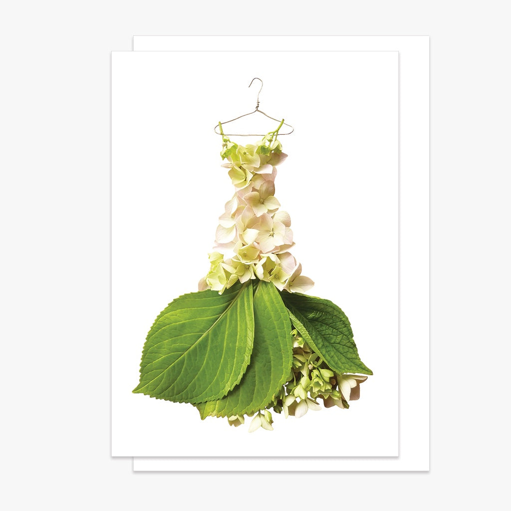 Cream Hydrangea Gown Greeting Card
