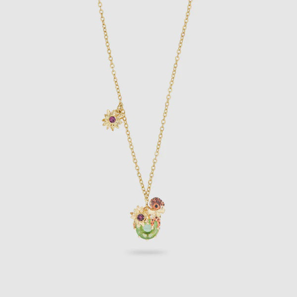 Dachshund And Stone Pendant Necklace | ASLA3031
