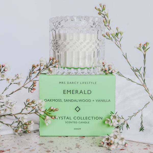 Mrs Darcy Candle / Emerald - Oakmoss, Sandalwood + Vanilla