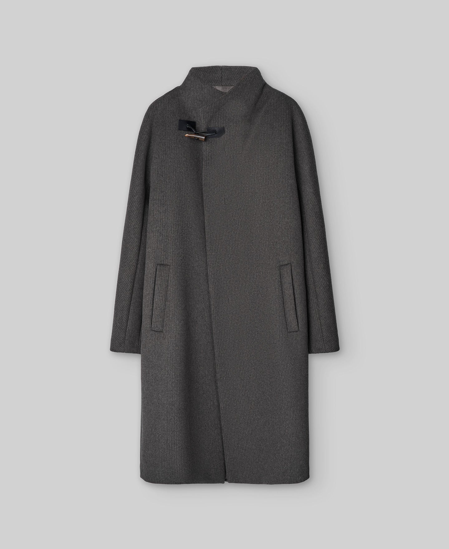 Funnel Neck Coat in Dark Brown