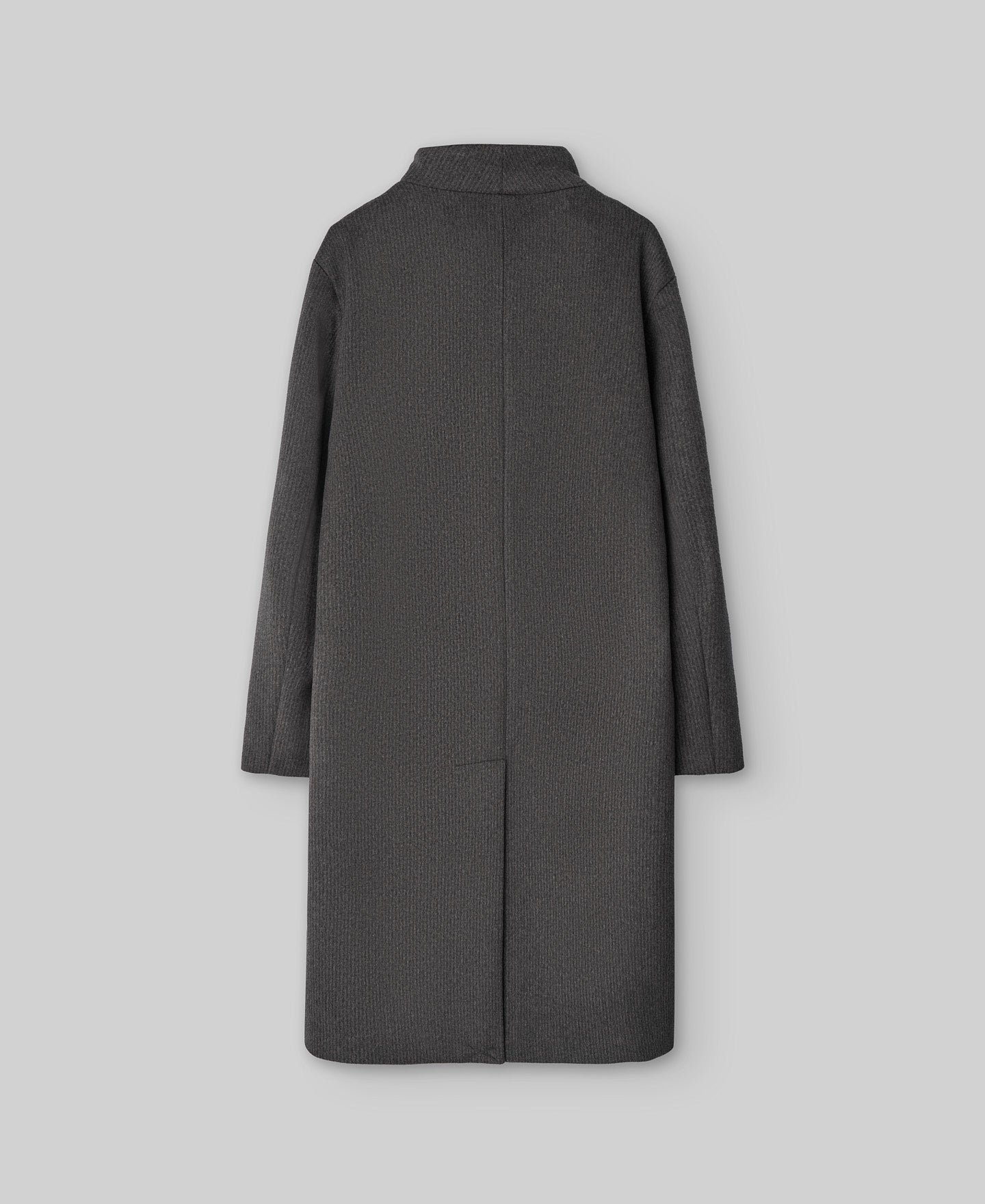 Funnel Neck Coat in Dark Brown