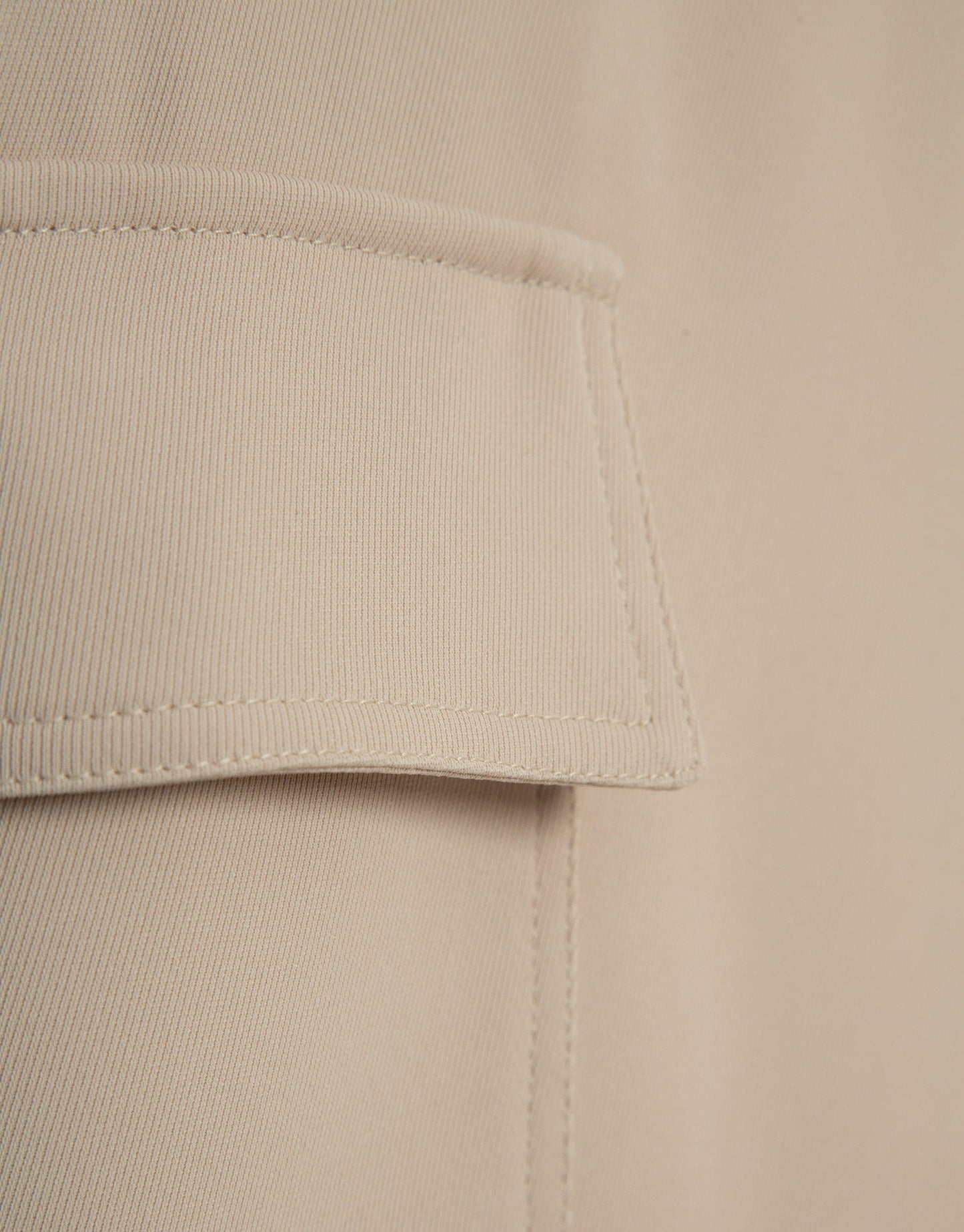 Beige Wide-Leg Cargo Pants