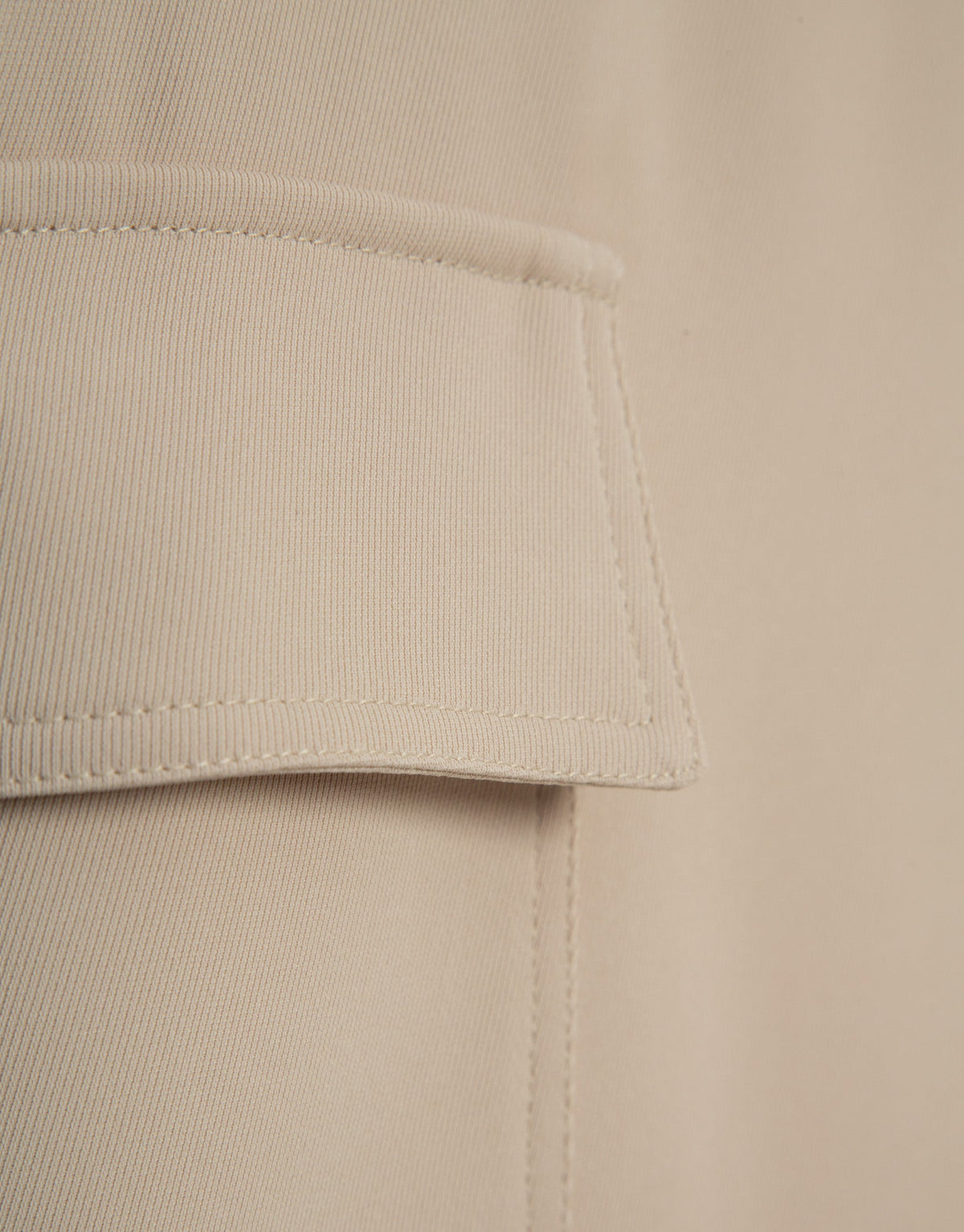 Beige Wide-Leg Cargo Pants