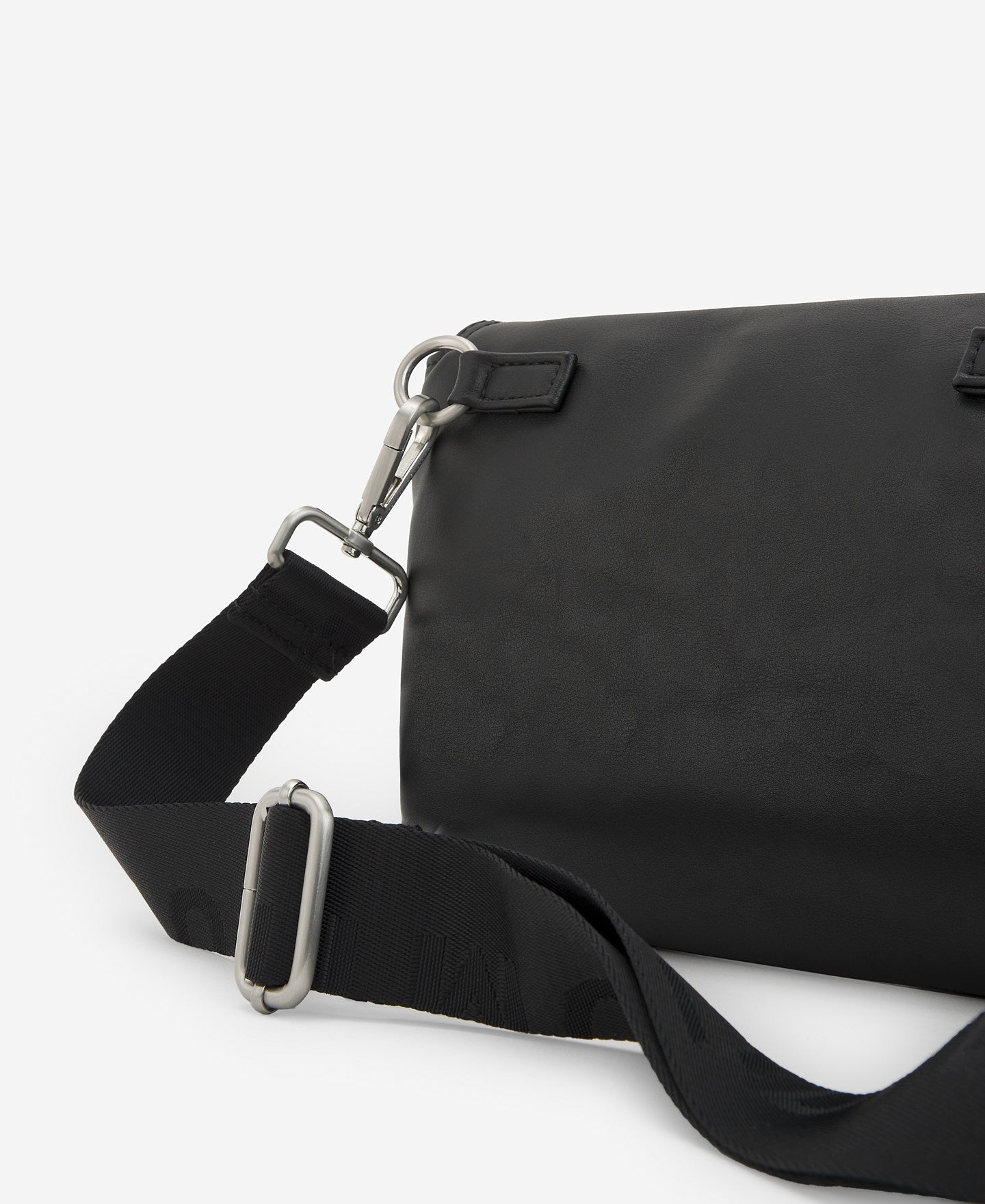 Recycled Materials Black Shoulder Bag