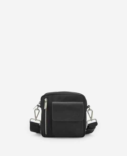 Recycled Polyester Black Shoulder Bag