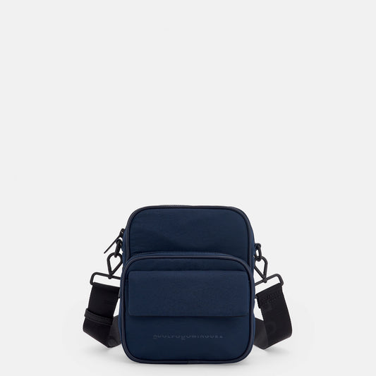 Navy Blue Small Recycled Polyester Shoulder Bag