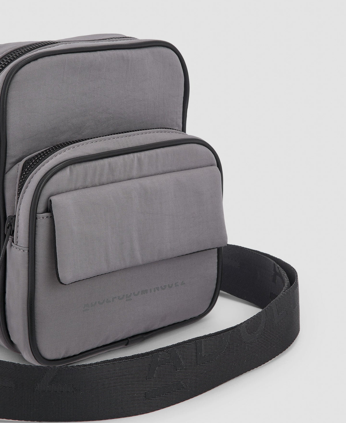 Grey Small Recycled Polyester Shoulder Bag