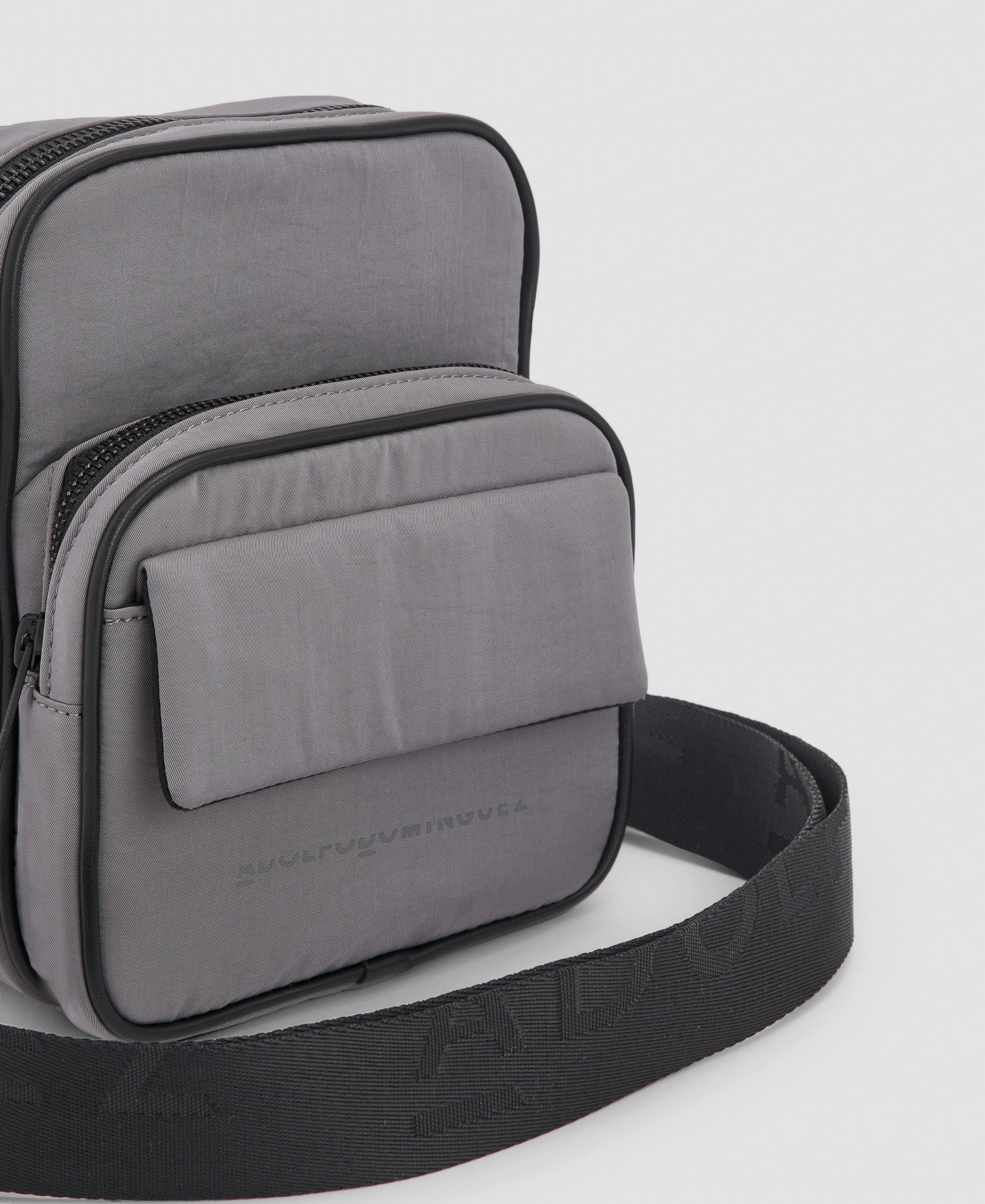 Grey Small Recycled Polyester Shoulder Bag