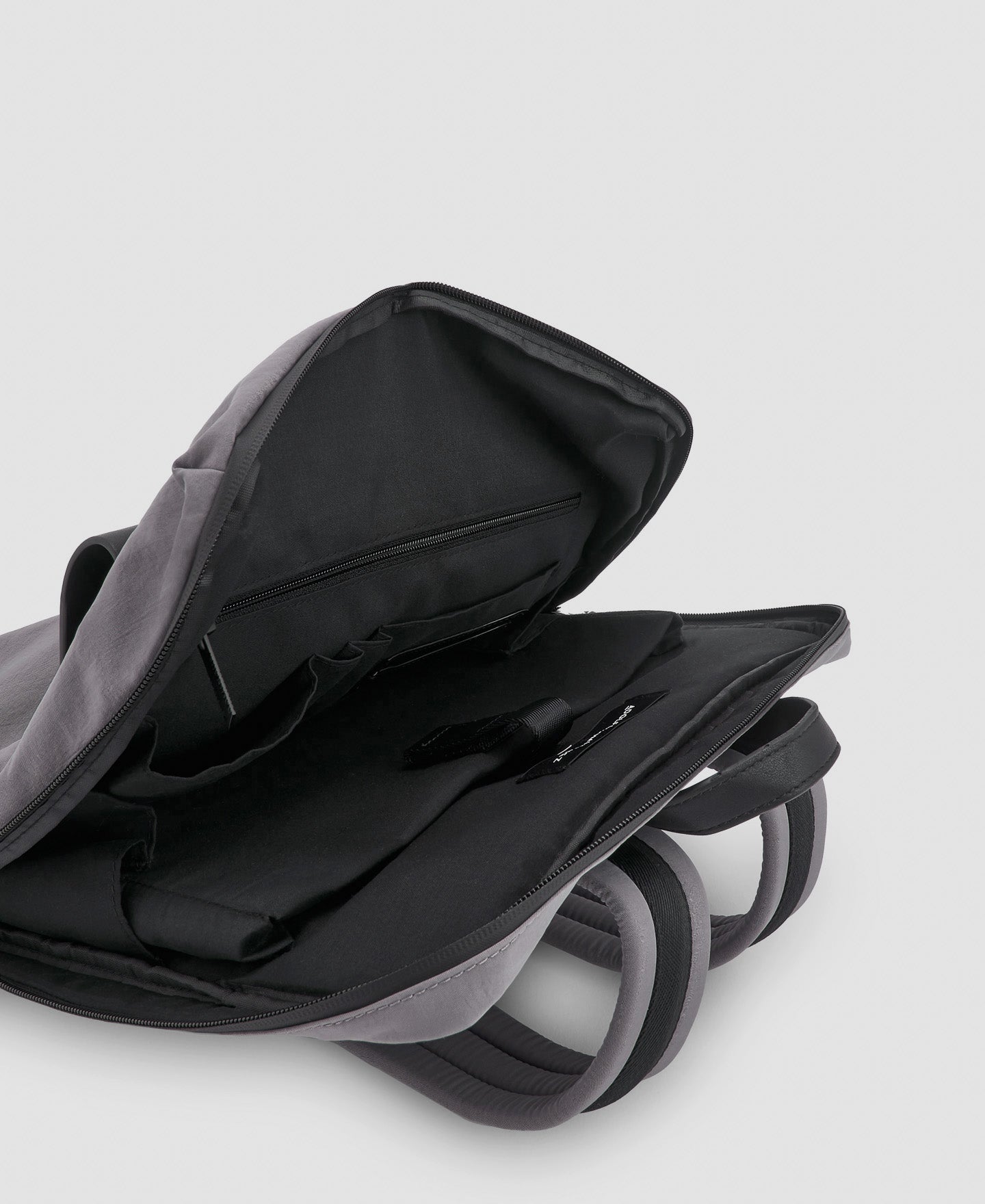 Grey Recycled Polyester Backpack