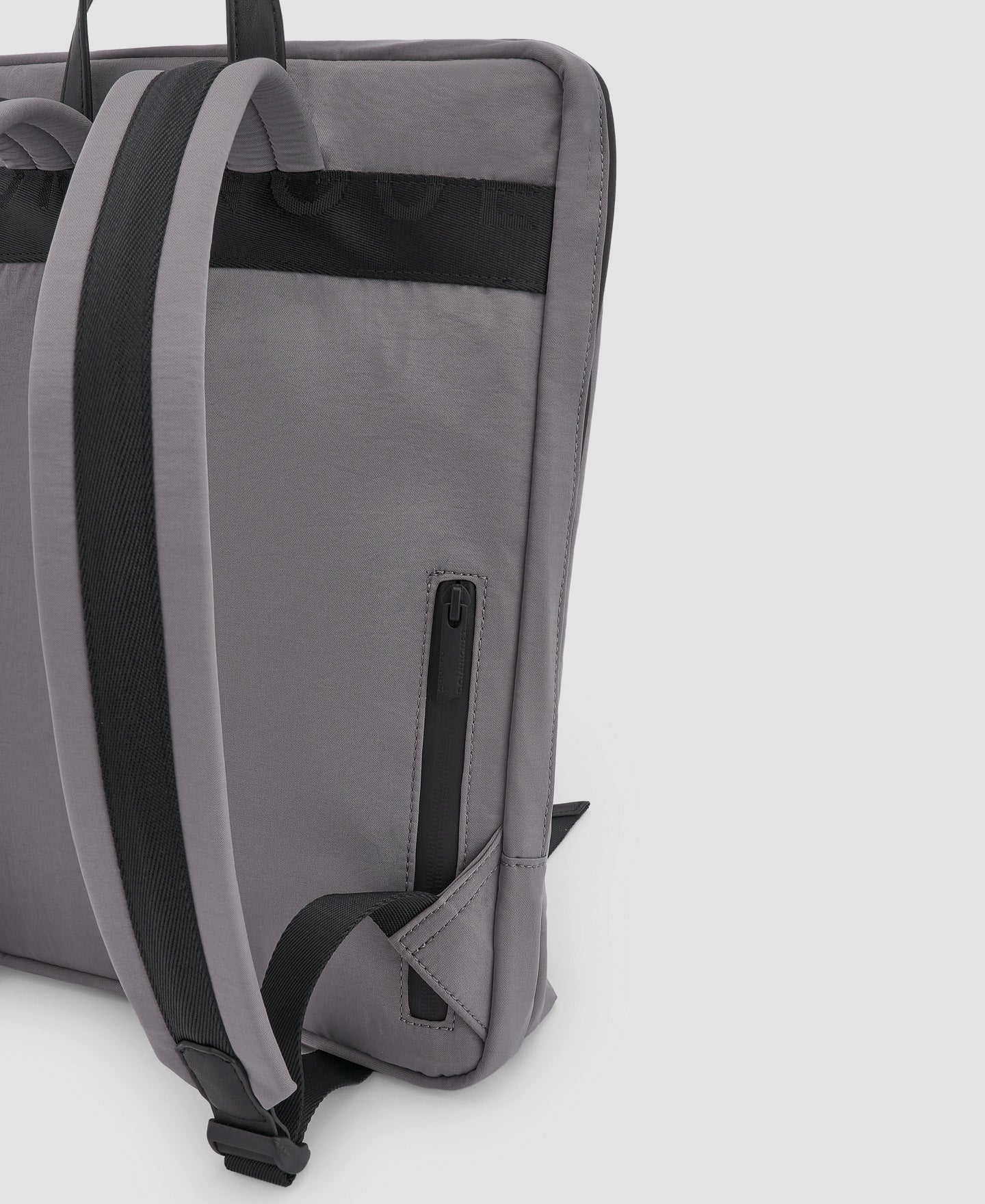 Grey Recycled Polyester Backpack