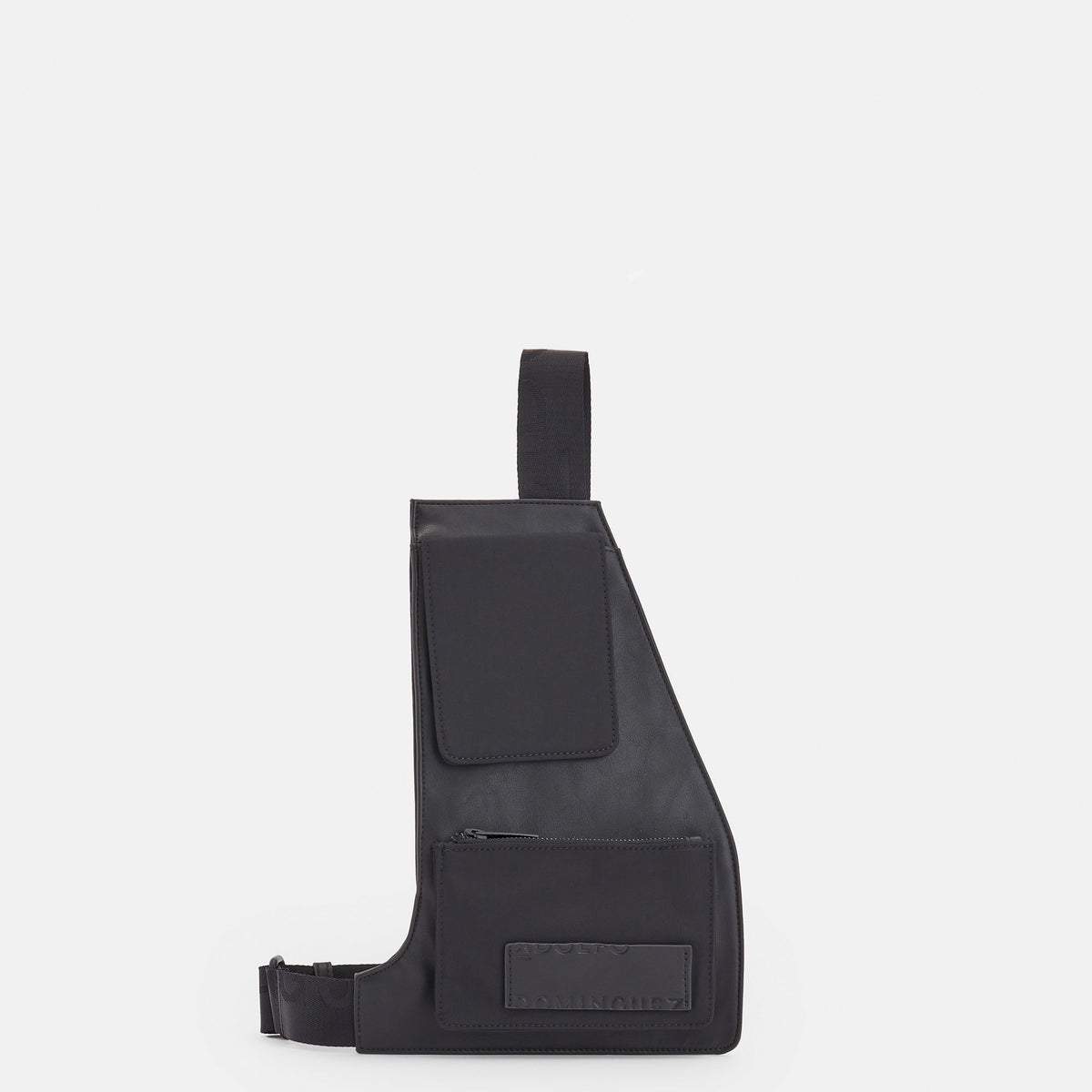 Black Recycled Polyester Crossbody Bag