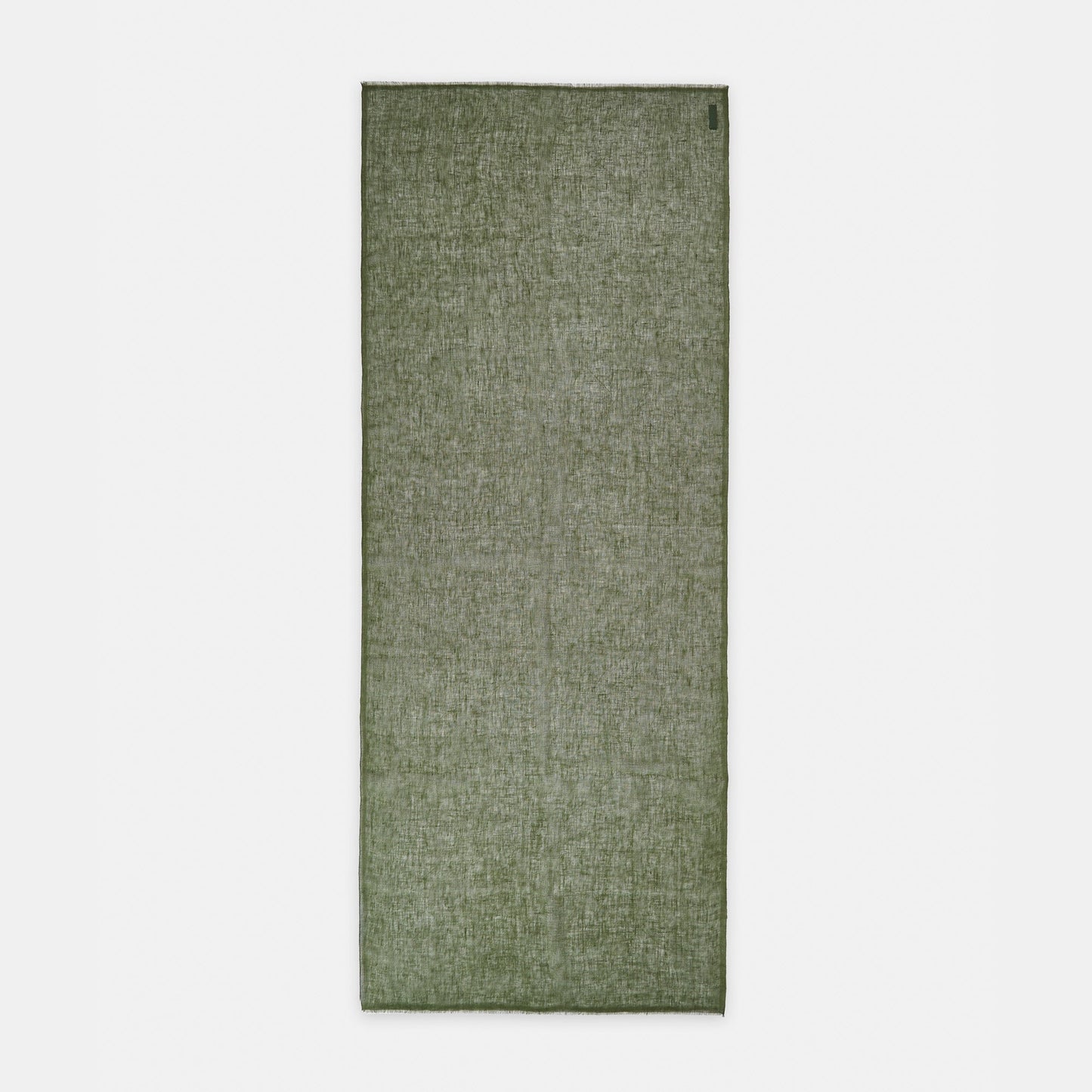 Dark Green European Linen Scarf