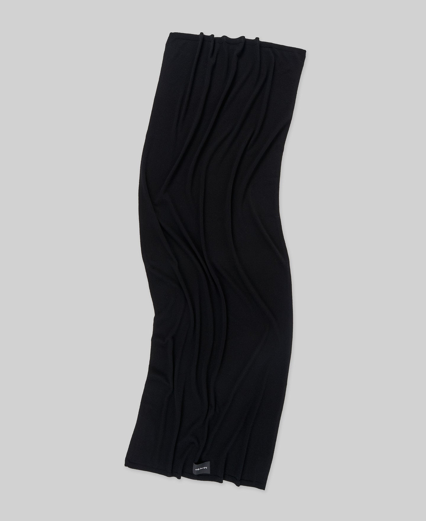 Merino Wool Scarf for Men in Black