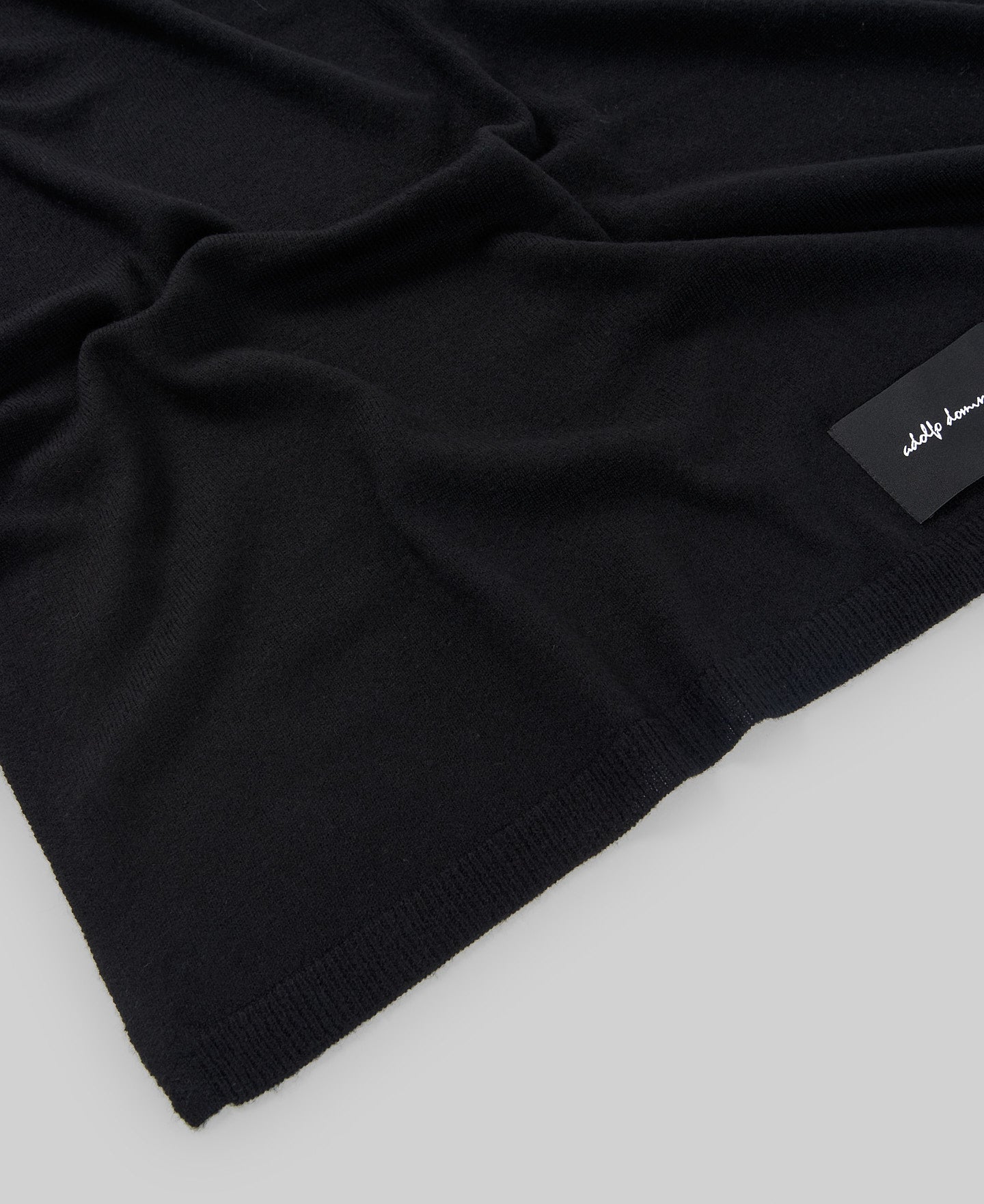 Merino Wool Scarf for Men in Black