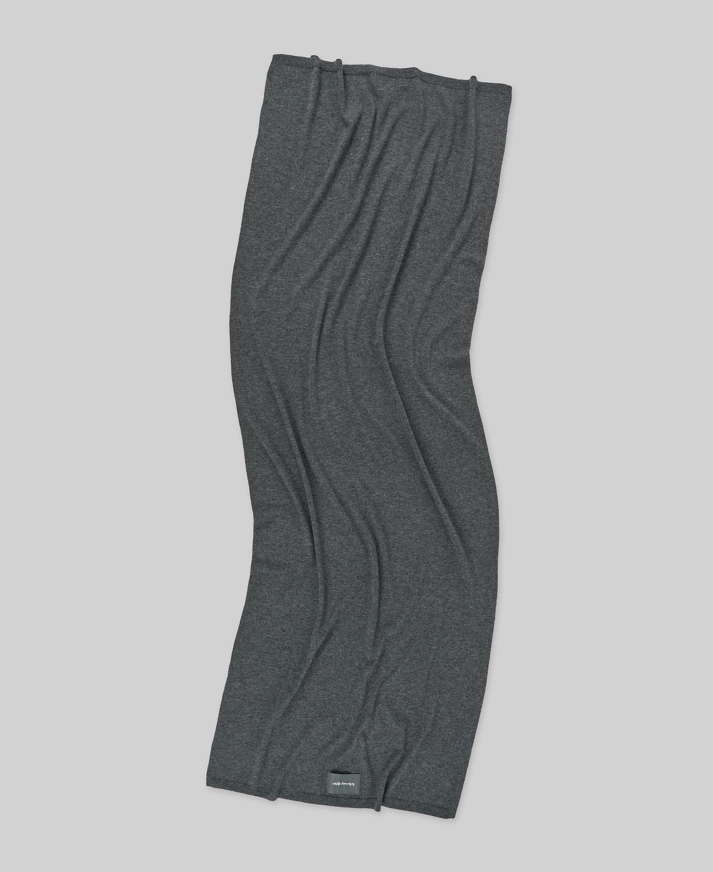 Merino Wool Scarf for Men in Grey Melange