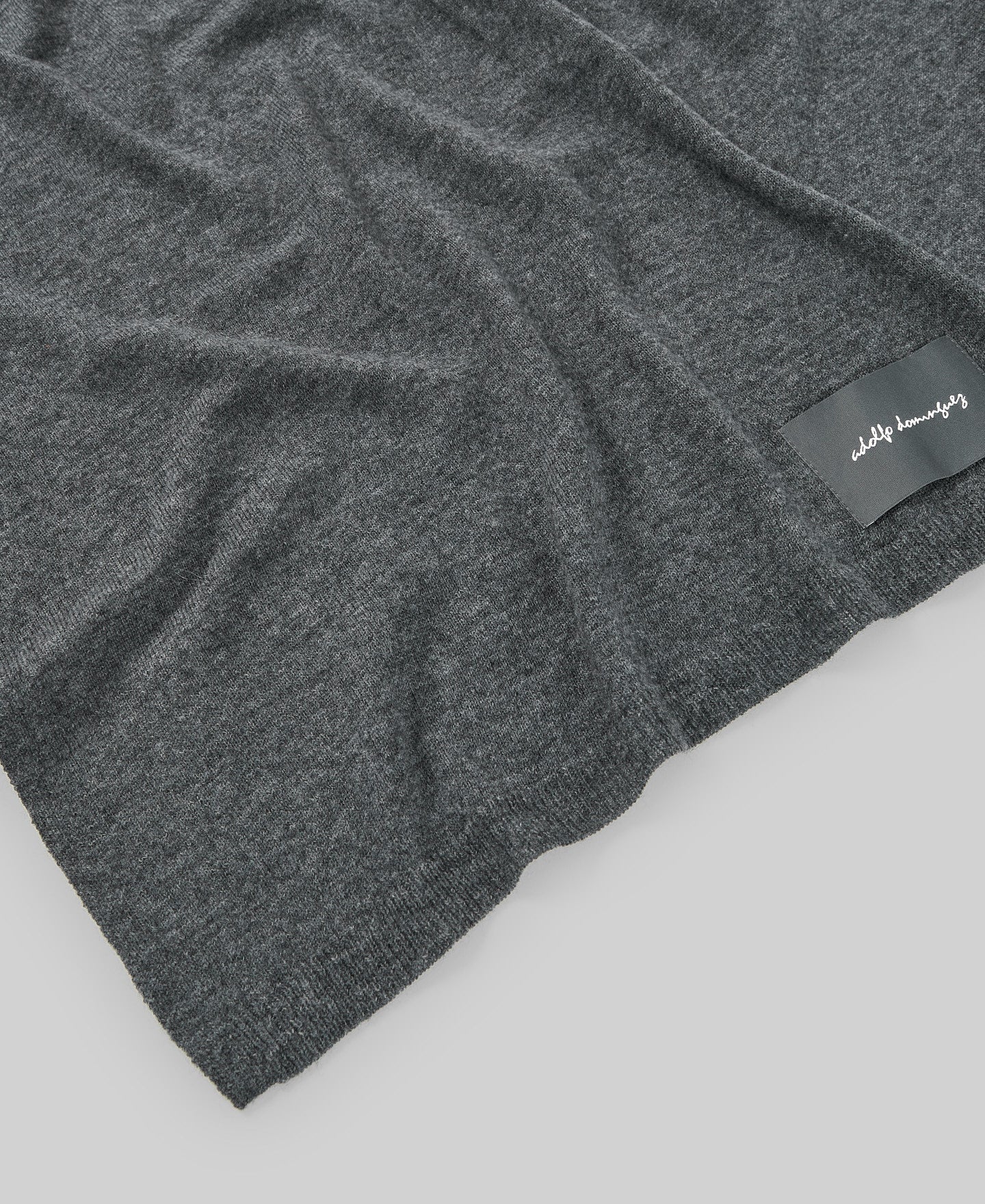 Merino Wool Scarf for Men in Grey Melange