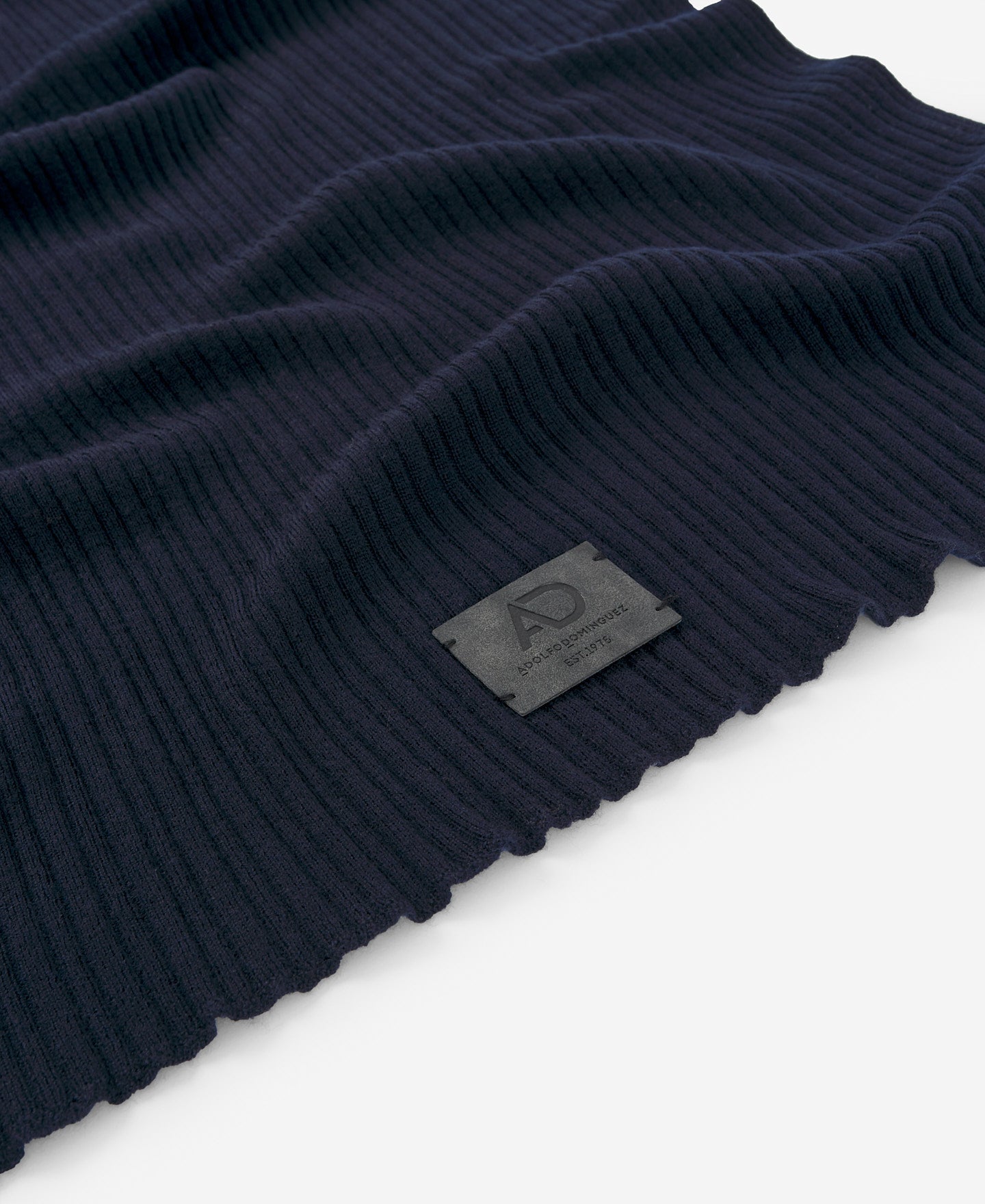 Navy Blue Merino Wool Scarf For Men