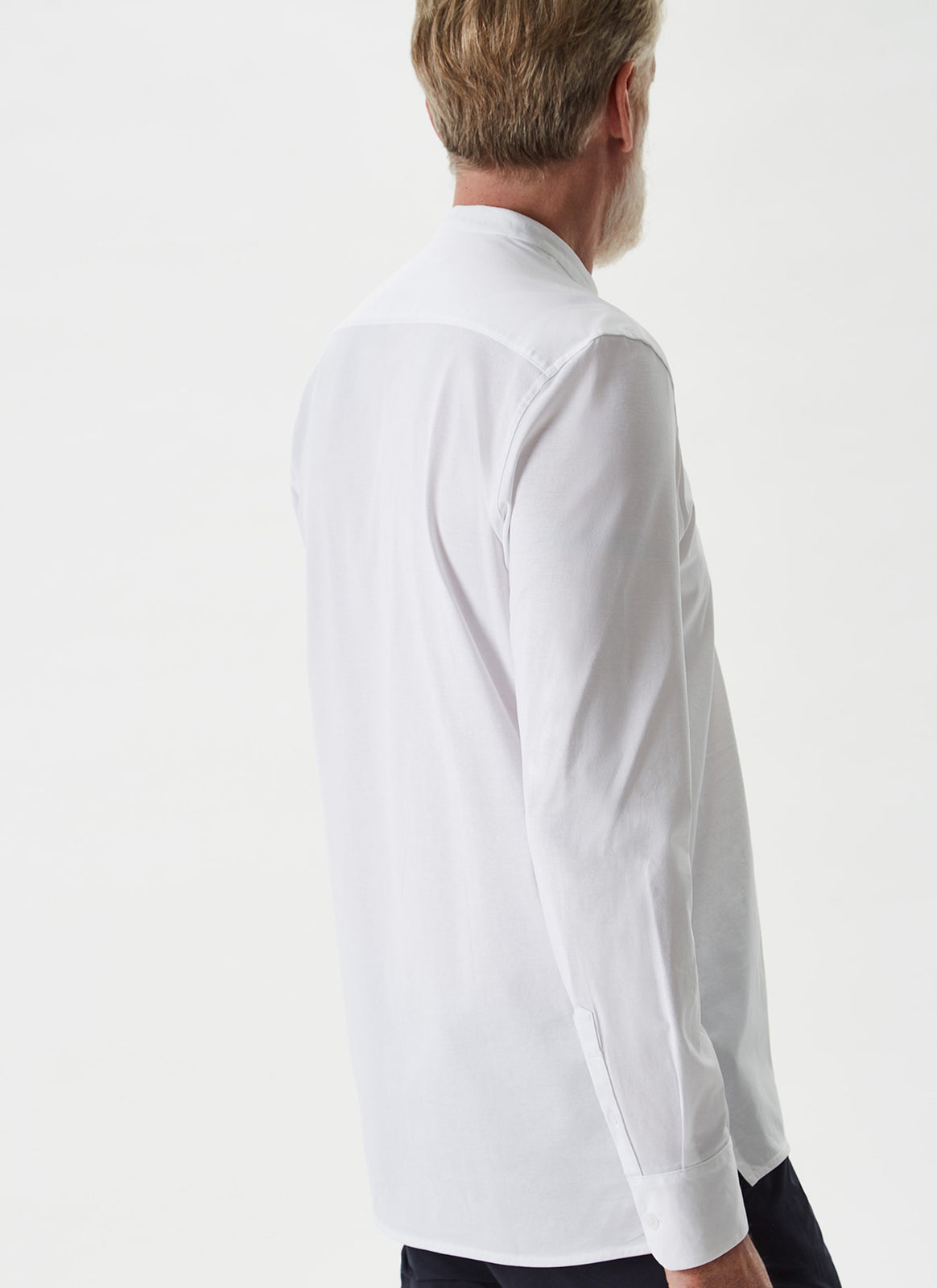 White Mercerised Cotton Shirt