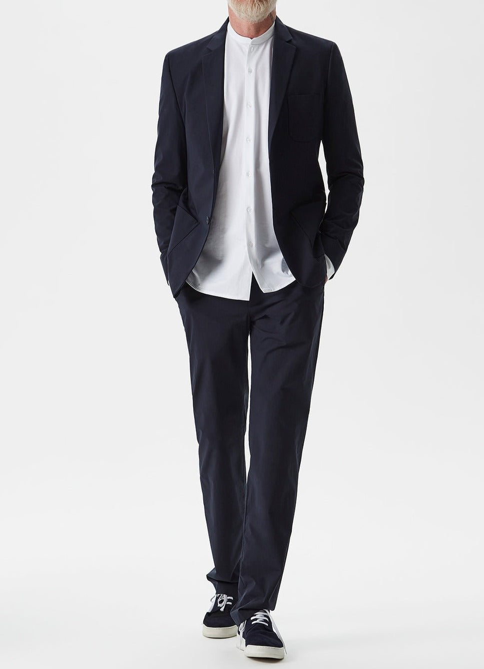 White Mercerised Cotton Shirt