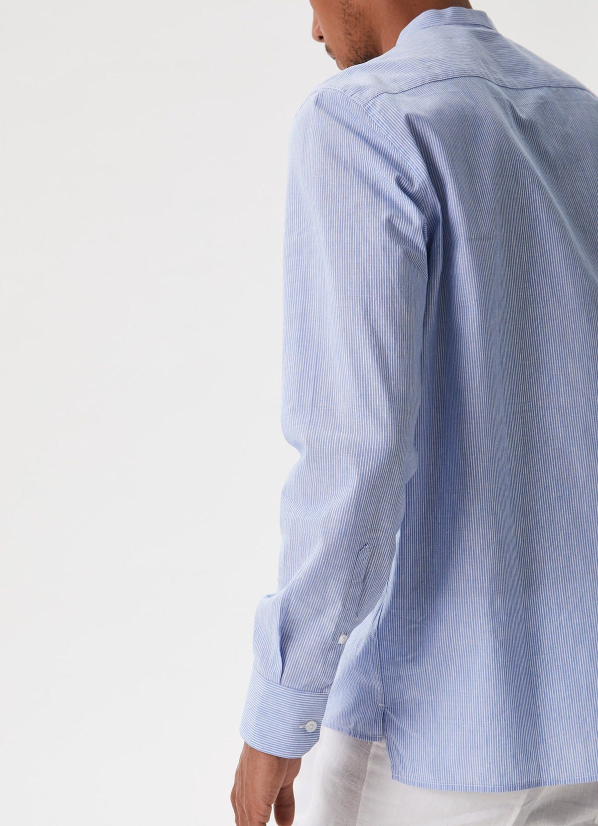 White/Blue Long Sleeve Shirt