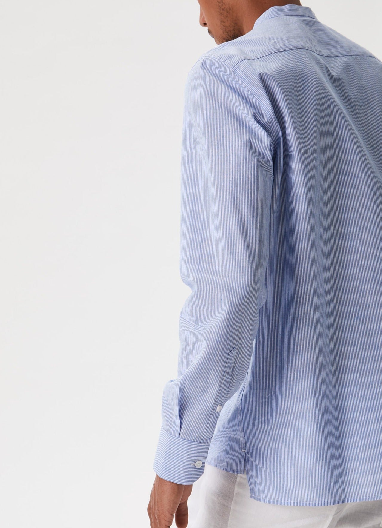 White/Blue Long Sleeve Shirt