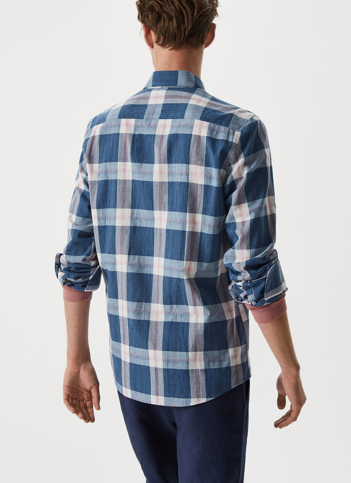 Blue Check Button-Down Shirt
