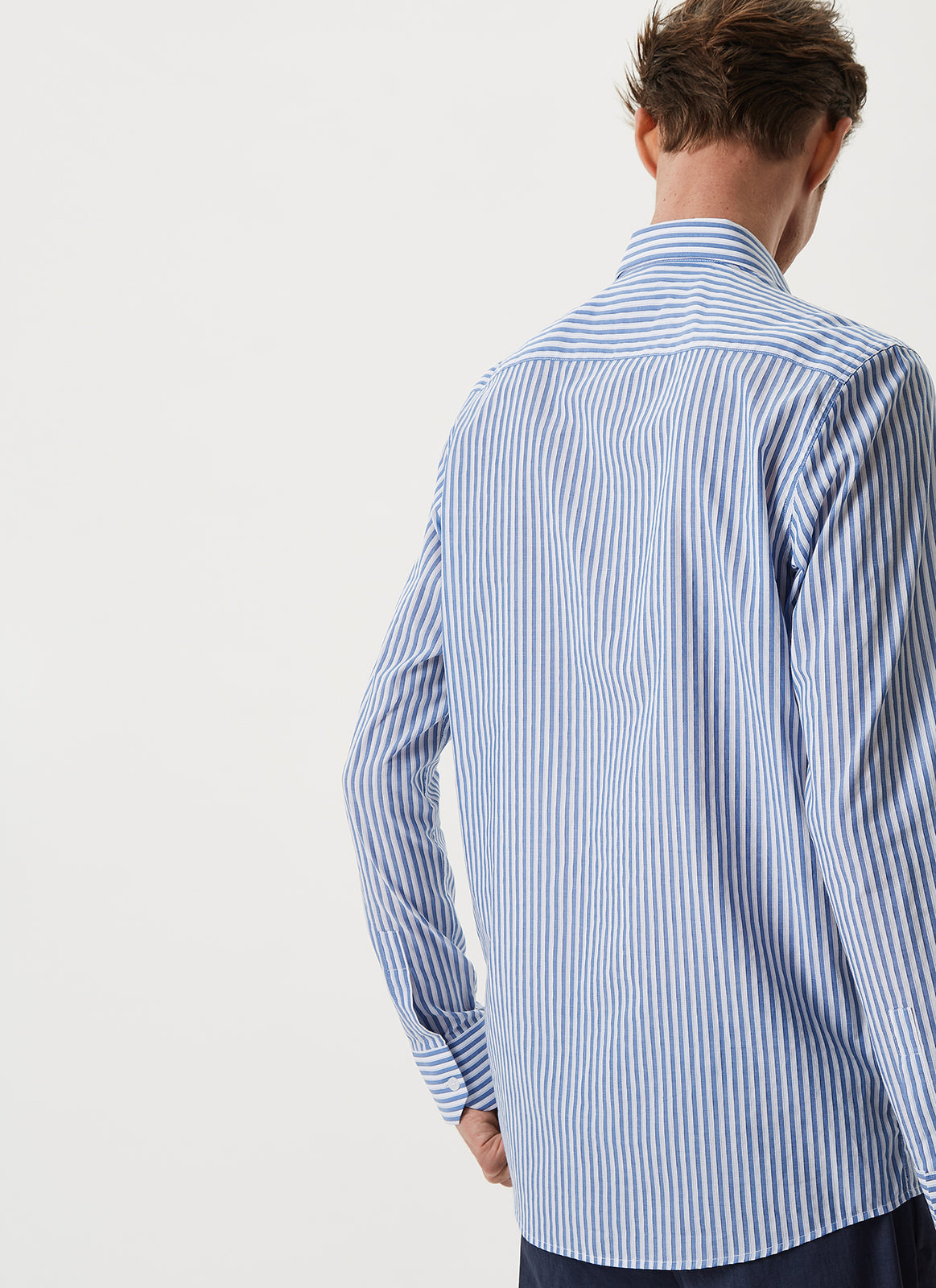 Blue/White Striped Cotton Shirt