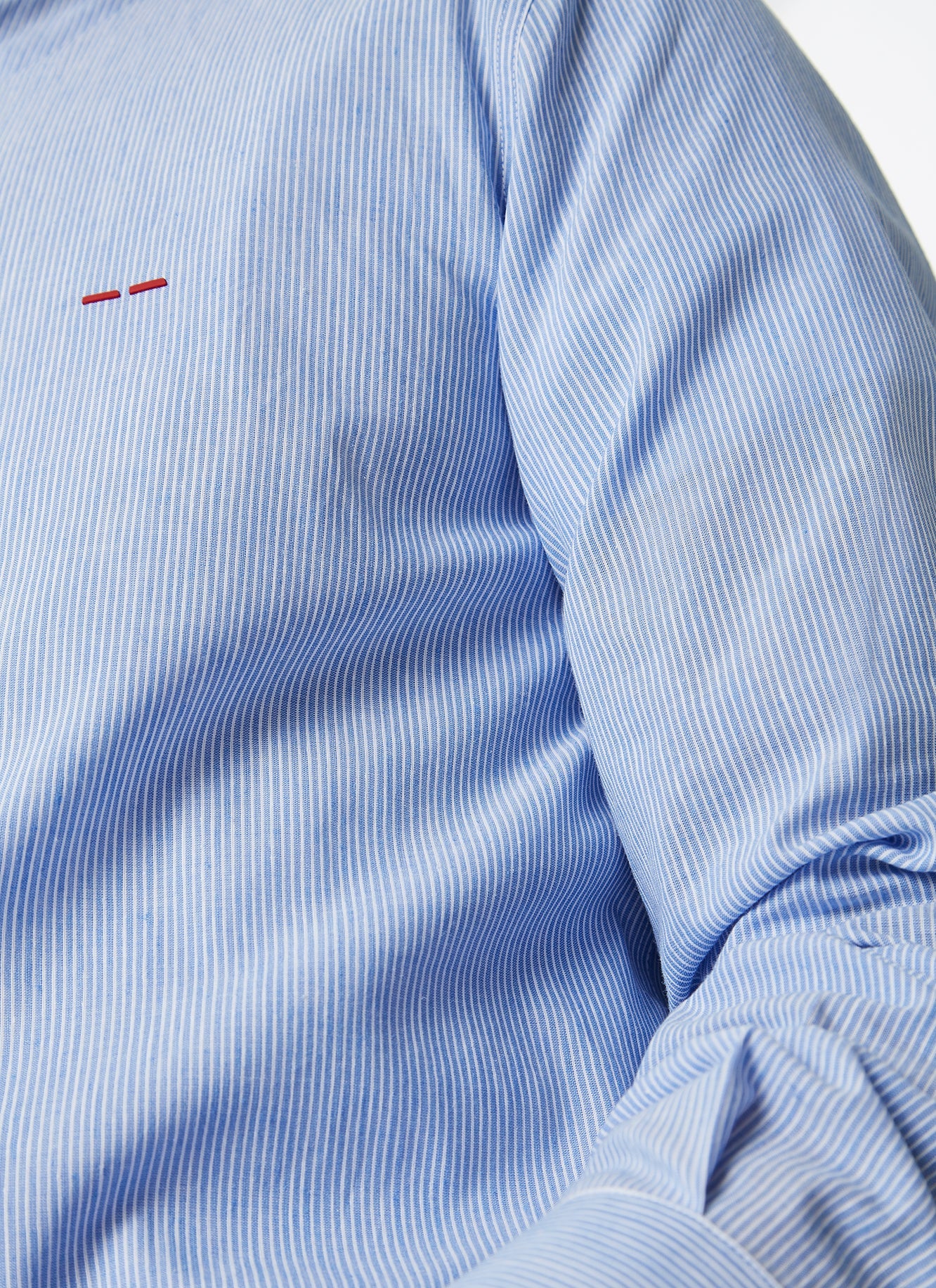 White/Blue Mandarin Collar Jacket With Stripes