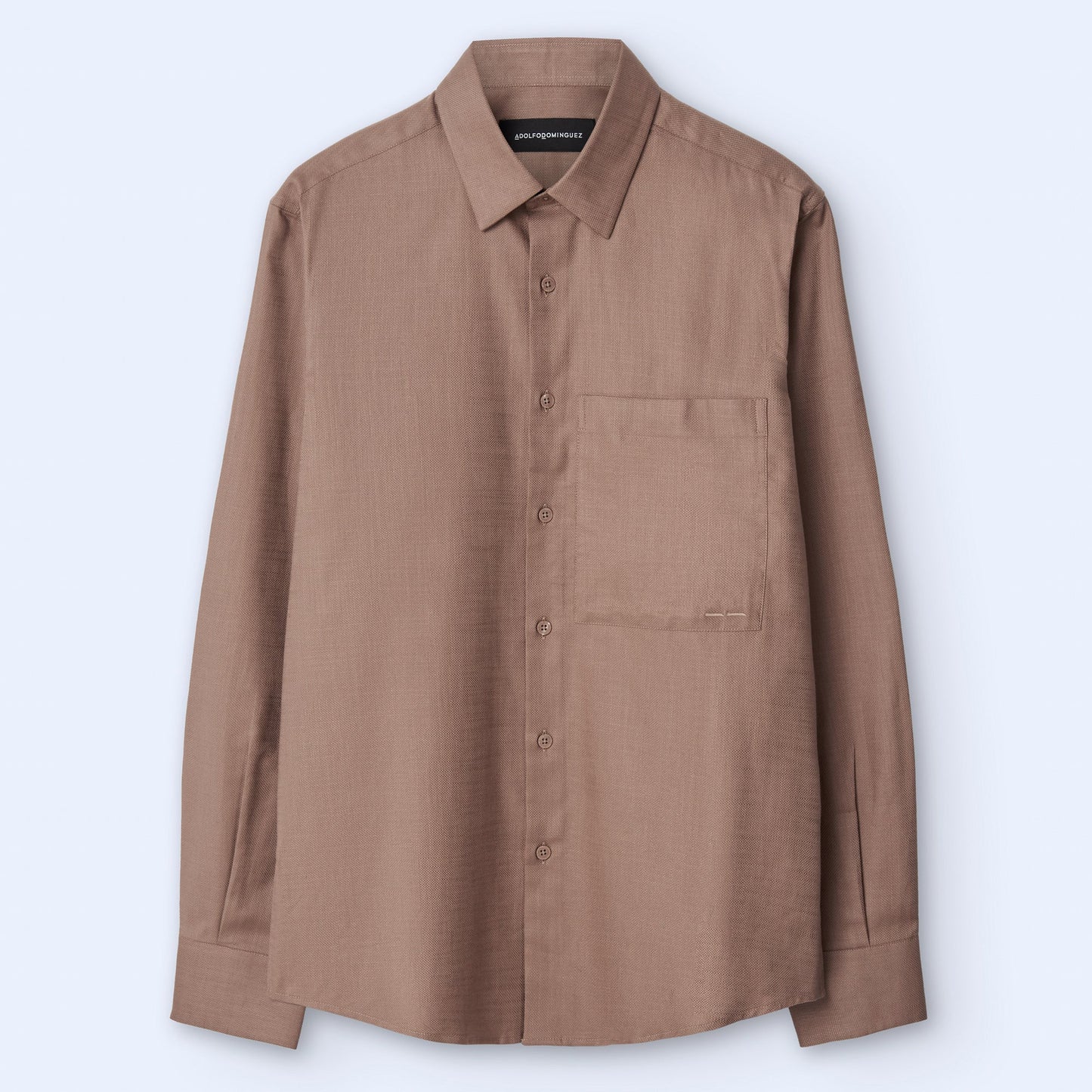 Camel Cotton Maxi-Pocket Shirt
