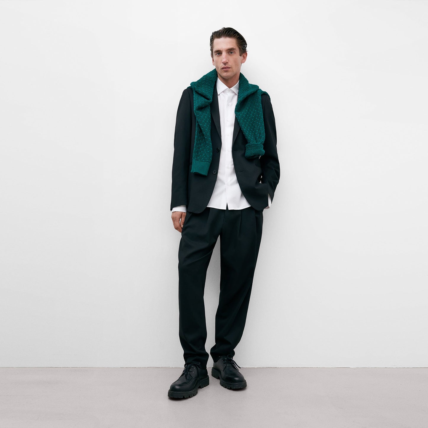 White Slim Fit Cotton Shirt