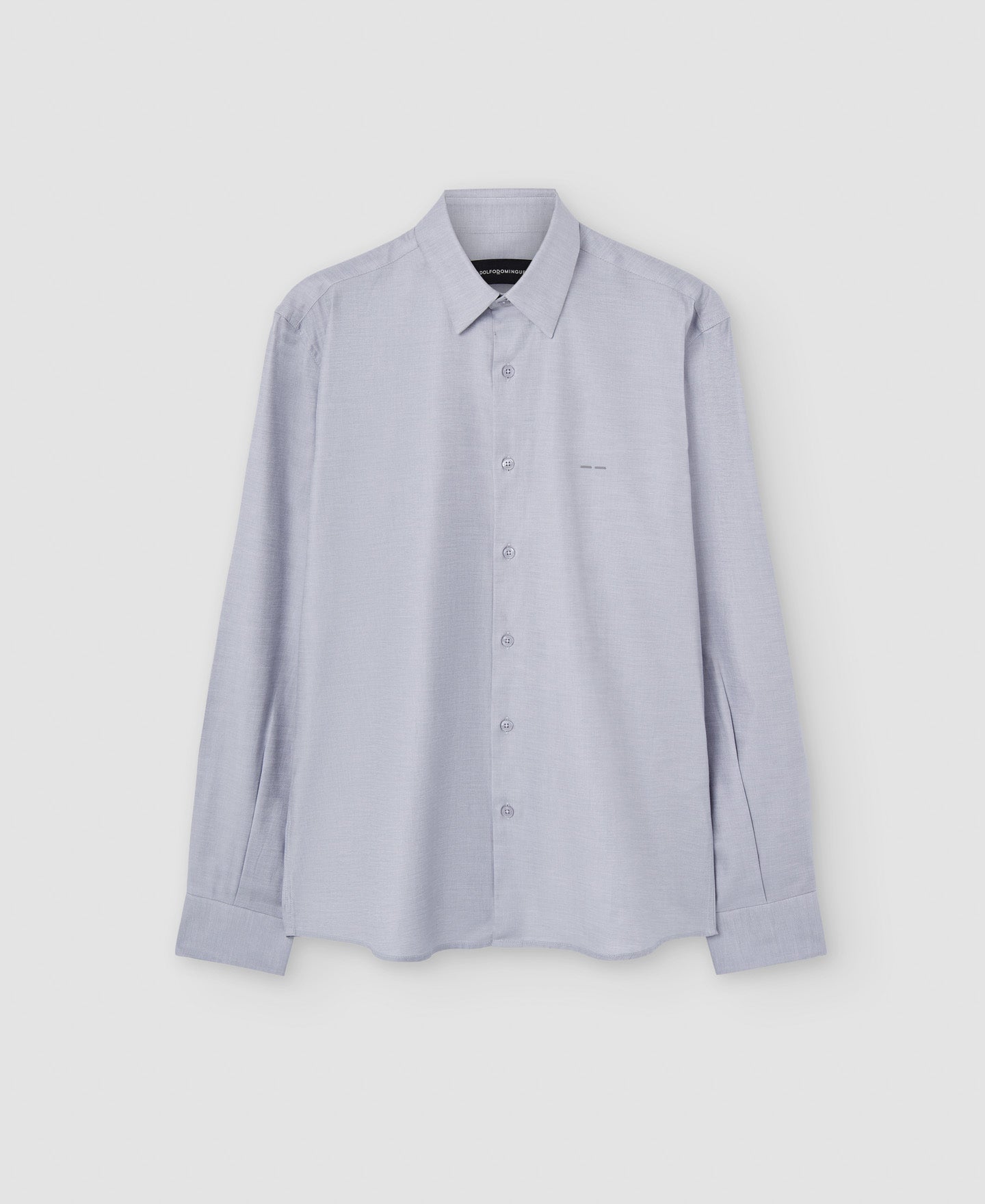 Light Grey Cotton Button-Down Shirt