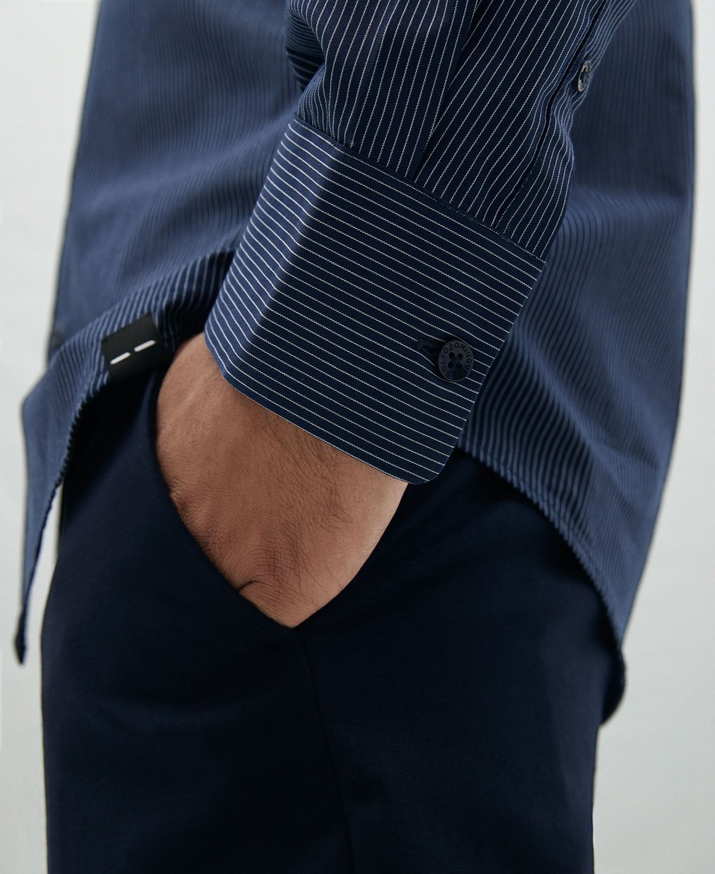 Blue Stripe Striped Shirt With Shirt Collar