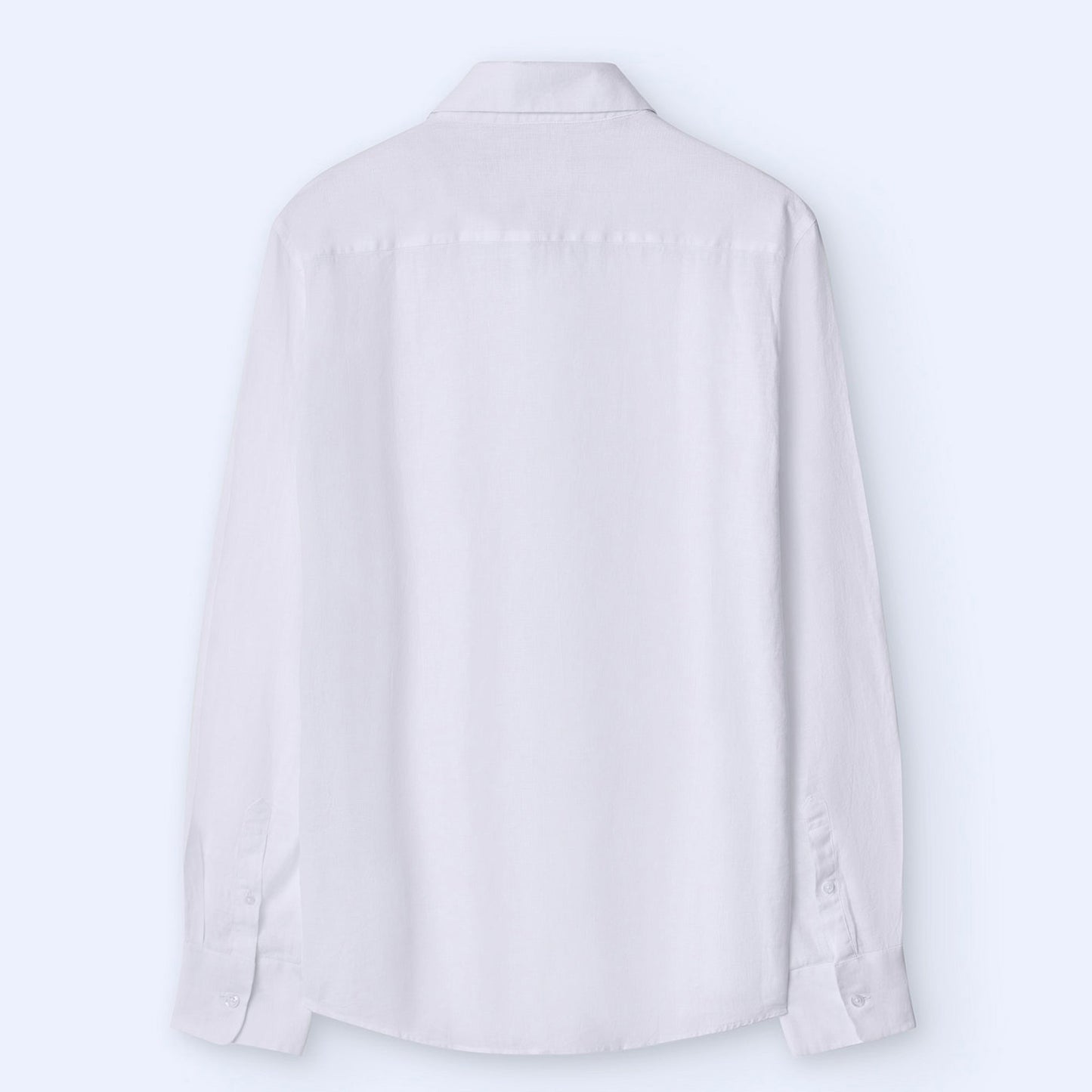 Linen Lapel Collar Shirt - Pure White
