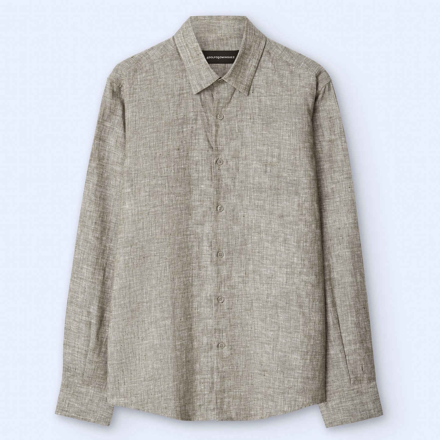 European Linen Lapel Collar Shirt