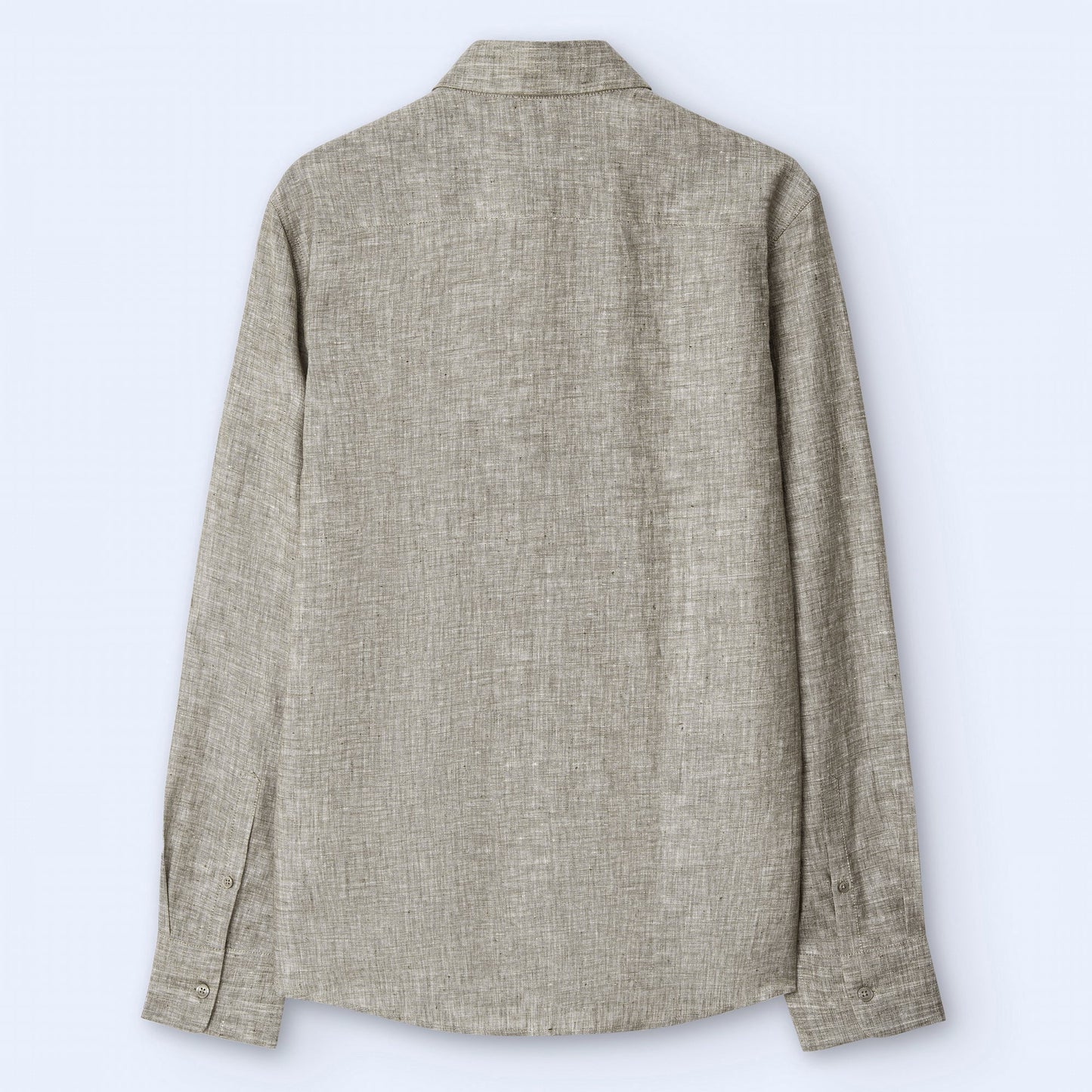 European Linen Lapel Collar Shirt