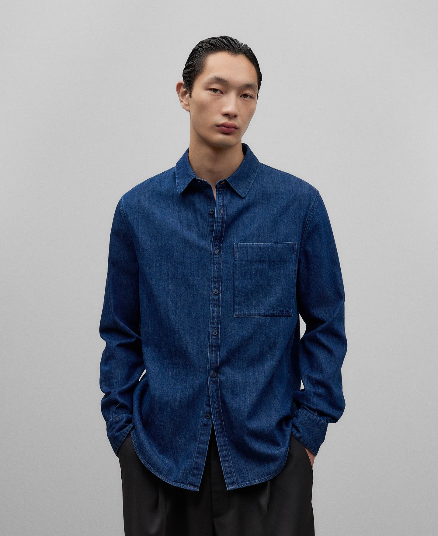 Cotton Blue Denim Shirt for Men