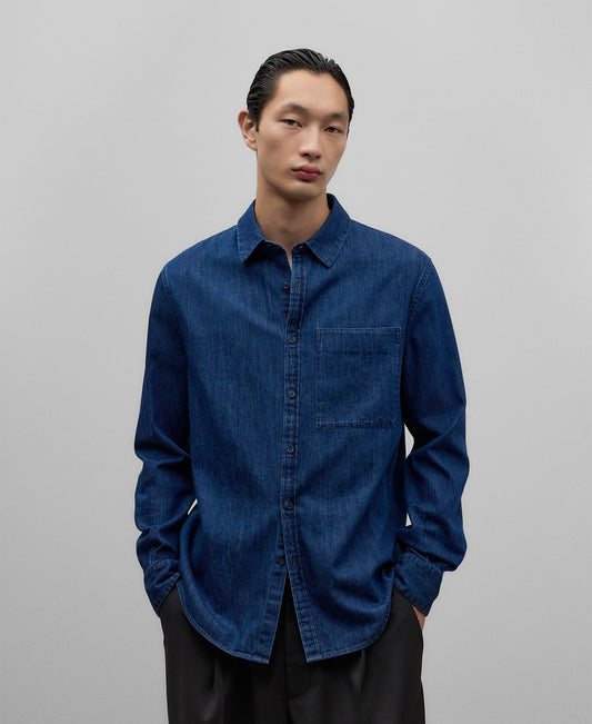 Cotton Blue Denim Shirt for Men