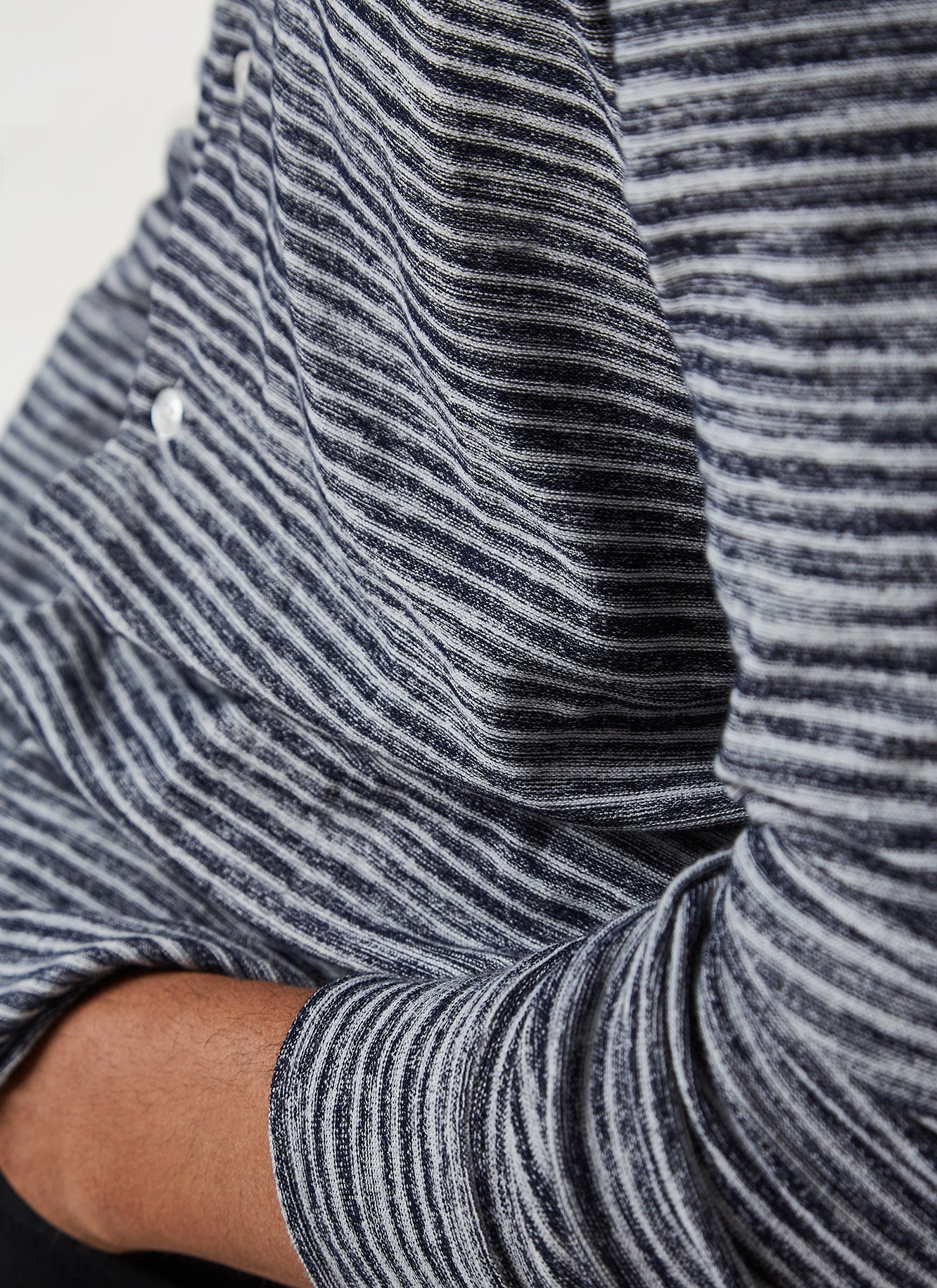 Long Sleeve Knitted Stripe Shirt