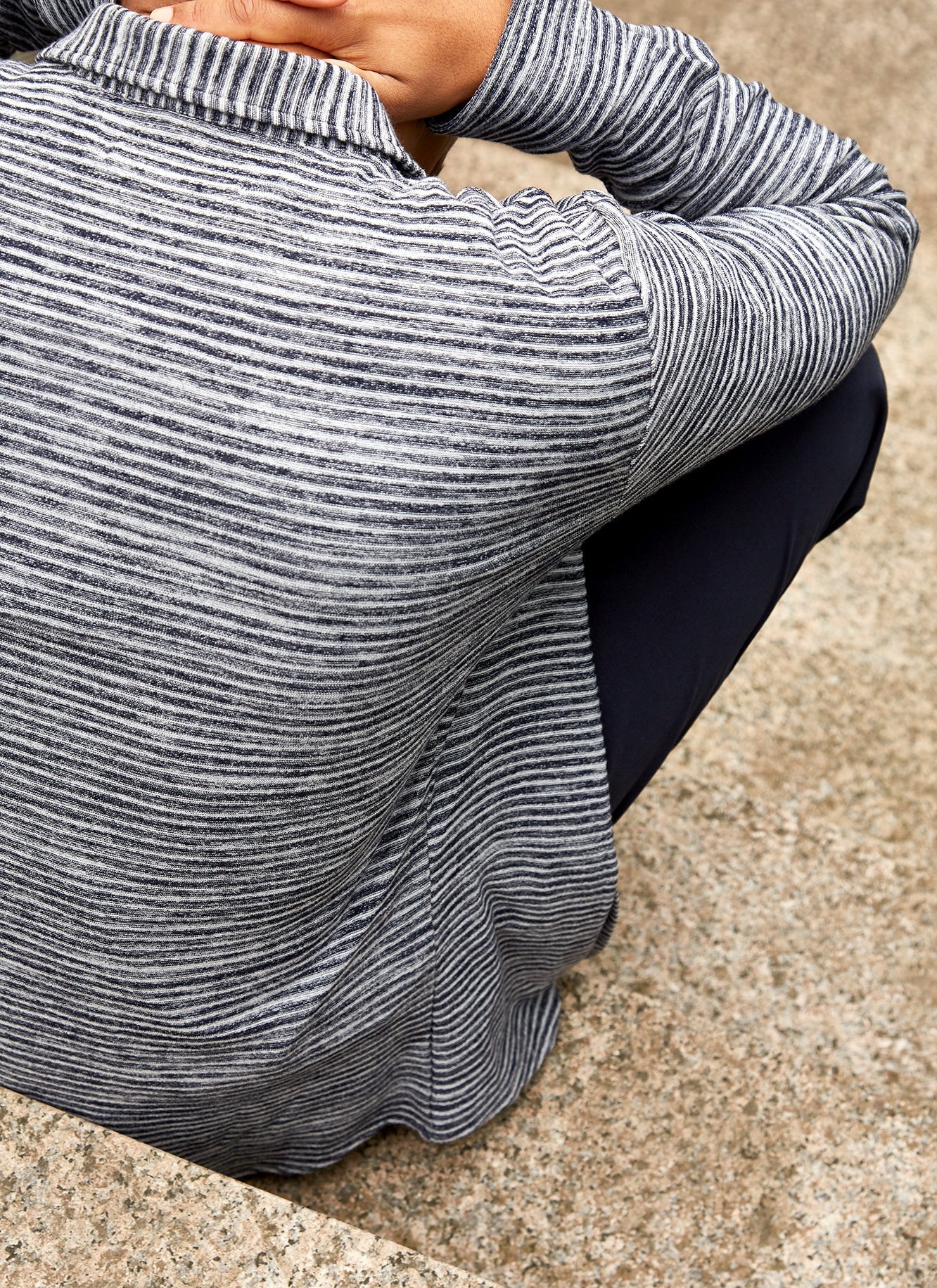 Long Sleeve Knitted Stripe Shirt