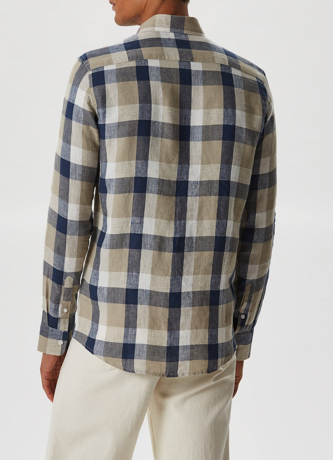 Linen Checkered Button-Down Shirt