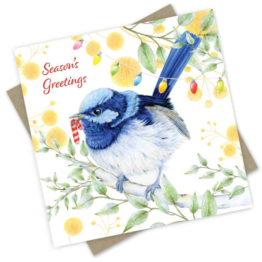 Christmas Card: Fairy-Wren Greetings